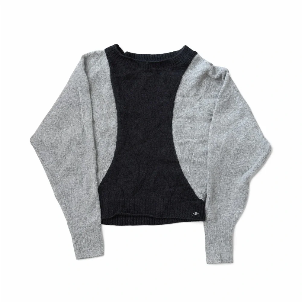 Two-Tone Gray and Black Women's Sweater